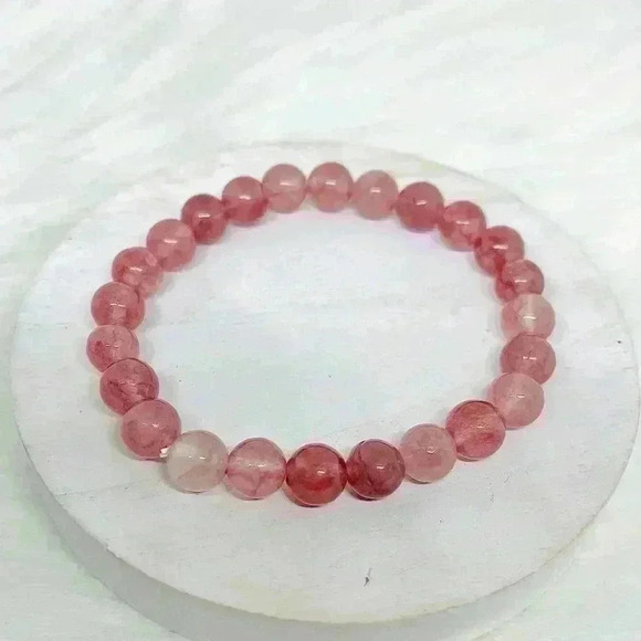 Mauvy Spar Stone Beaded Bracelet - Picture 4 of 5